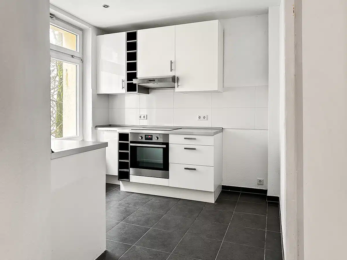 Helle Wohnküche in Hamburg Eimsbüttel ohne Home Staging