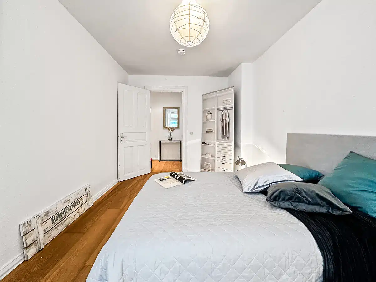 Schlafzimmer mit Home Staging in Hamburg Eimsbüttel