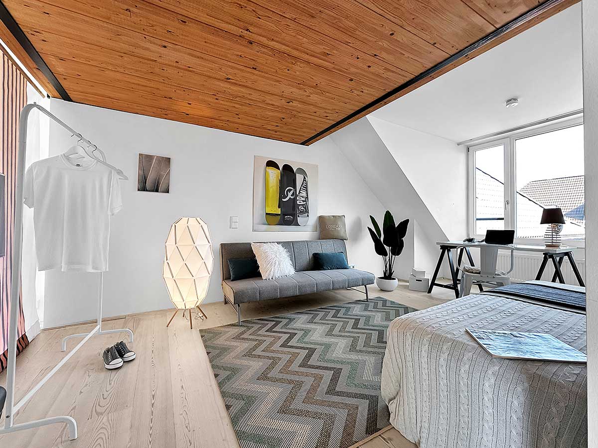 Home Office mit Gästezimmer in Hamburg Eppendorf mit Home Staging